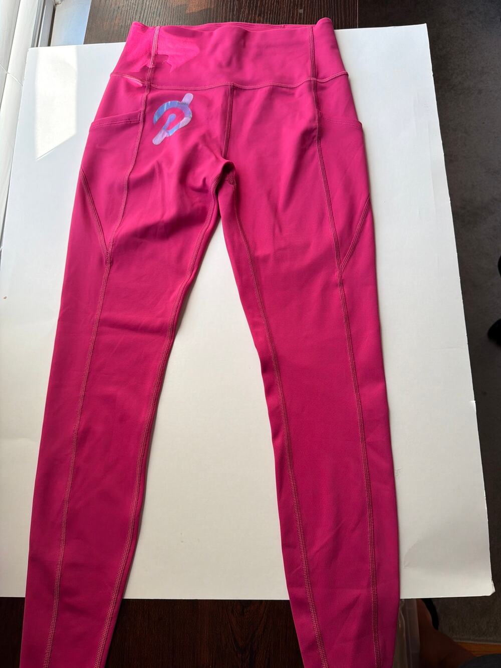 Peloton Cadent High Rise Pocket Leggings 7/8 Hot Pink Size S NWOT